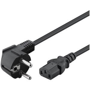 POWERTECH καλώδιο τροφοδοσίας CAB-P044, 3x 1.00mm², copper, 1.5m, μαύρο