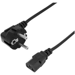 POWERTECH καλώδιο τροφοδοσίας CAB-P046, 3x 0.75mm², CCS, 1m, μαύρο