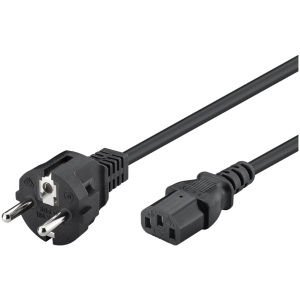 POWERTECH καλώδιο τροφοδοσίας CAB-P048, 3x 0.75mm², copper, 1m, μαύρο