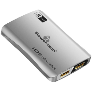 POWERTECH video capture CAB-UC081, HDMI/USB σύνδεση, 4K/30Hz, γκρι