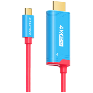 CABLETIME καλώδιο USB-C σε HDMI CT-CMHD4P, 4K/60Hz, PD100W, 2m, κόκκινο