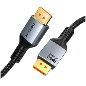 CABLETIME καλώδιο DisplayPort 2.1 CT-DP16K, VESA Certified, 16K/60Hz, 80 Gbps, 2m, μαύρο