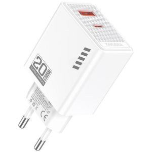 KAKUSIGA φορτιστής τοίχου KSC-1239, USB & USB-C, 20W, λευκός