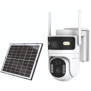 POWERTECH smart ηλιακή κάμερα PT-1547, dual lens, 4MP, 4G, PTZ, SD, IP65