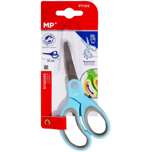 MP παιδικό ψαλίδι χαρτιού PT105, μεταλλική λεπίδα, 13cm, γαλάζιο