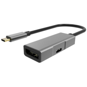 POWERTECH αντάπτορας USB-C σε DisplayPort PTH-054, 65W PD, 4K, γκρι