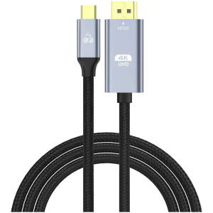 POWERTECH καλώδιο USB-C σε HDMI PTR-0171, 4K/60Hz, 10.2 Gbps, 1m, μαύρο