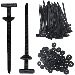 POWERTECH δεματικά καλωδίων TIES-082, 5x90mm, μαύρα, 50τμχ