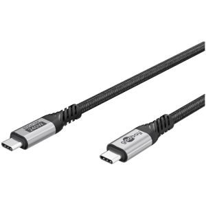 GOOBAY καλώδιο USB-C 74776, USB4, 240W, 80Gbps, 16K/60Hz, 1.5m, μαύρο