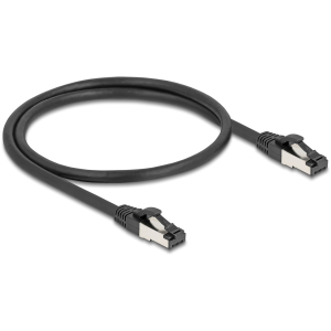 DELOCK καλώδιο δικτύου 80570, CAT 8.1 S/FTP, copper, 2000MHz, 0.50m, μαύρο
