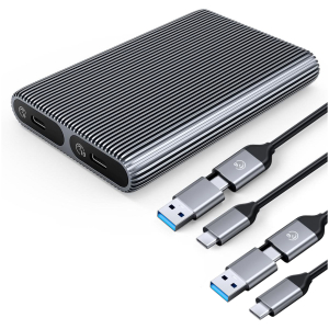 ORICO θήκη για 2x M.2 NVME SSD AM2C3-2N, 10Gbps, tool free, γκρι