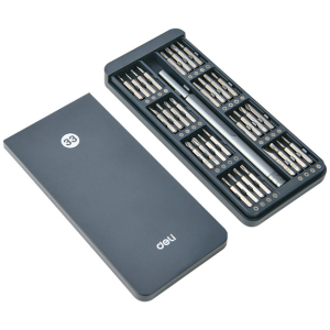 DELI σετ κατσαβίδι ακριβείας DL241033 με 32 μύτες, με θήκη, 33τμχ