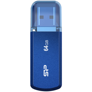 SILICON POWER USB Flash Drive Helios 202, 64GB, USB 3.2, μπλε