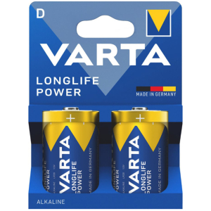 VARTA αλκαλικές μπαταρίες Longlife Power, D/LR20, 1.5V, 2τμχ