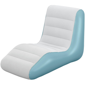 BESTWAY φουσκωτή πολυθρόνα 75127, 133x79x88cm, γαλάζια/λευκή