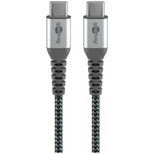 GOOBAY καλώδιο USB-C 79559, 60W, 480Mbps, 0.15m, μαύρο