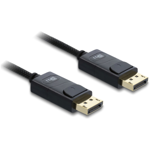 DELOCK καλώδιο DisplayPort 2.1 81672, 16K/60Hz, 80 Gbps, 2m, μαύρο
