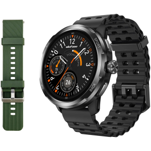 ULEFONE smartwatch Armor Watch Pro, 2x λουράκια, heart rate, 1.50" AMOLED, GPS, 5 ΑΤΜ/IP68/IP69K/MIL-STD-810H, μαύρο