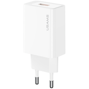USAMS φορτιστής τοίχου CC324, USB, 18W, λευκός