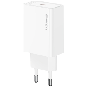 USAMS φορτιστής τοίχου CC325, USB-C, 20W, λευκός