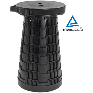 HOME USE πτυσσόμενο καρεκλάκι HUH-0230, αντοχή έως 250kg, 25.5x45cm, μαύρο