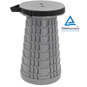 HOME USE πτυσσόμενο καρεκλάκι HUH-0231, αντοχή έως 250kg, 25.5x45cm, γκρι