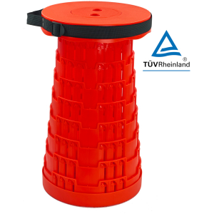 POWERTECH πτυσσόμενο καρεκλάκι HUH-0233, αντοχή έως 250kg, 25.5x45cm, κόκκινο