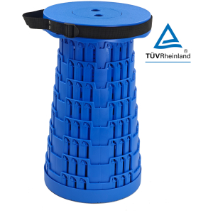 POWERTECH πτυσσόμενο καρεκλάκι HUH-0234, αντοχή έως 250kg, 25.5x45cm, μπλε