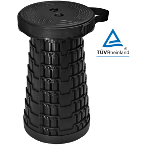 HOME USE πτυσσόμενο καρεκλάκι HUH-0262 με μαξιλάρι, αντοχή έως 250kg, 25.5x45.5cm, μαύρο