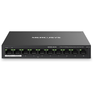 MERCUSYS desktop switch MS110P, 10x 10/100Mbps θύρες, PoE+, V1.0
