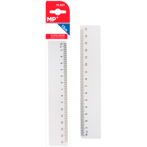 MP πλαστικός χάρακας PL021, 15cm, διάφανος