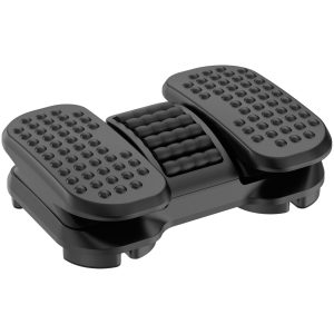 POWERTECH υποπόδιο γραφείου PT-1567 με πεντάλ εκγύμνασης ποδιών, μαύρο