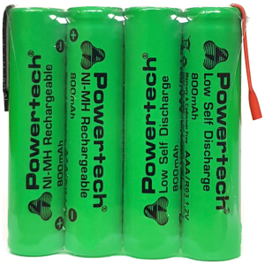 POWERTECH επαναφορτιζόμενη μπαταρία PT-791 800mAh, AAΑ HR03, 4τμχ