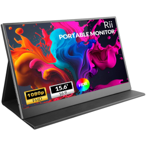 RIITEK φορητή οθόνη RS100, IPS, 15.6" 1920x1080, HDR, mini HDMI/USB-C, με ηχεία