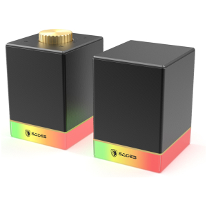 SADES gaming ηχεία Dionsyn με RGB φωτισμό, 2x 5W, Bluetooth & USB-C/USB, μαύρα