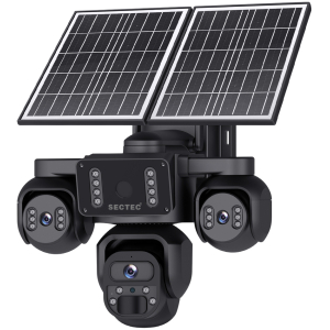 SECTEC smart ηλιακή κάμερα ST-523-9MAOV-4G-EU, triple lens, 3MP, 4G, SD, PTZ, IP66