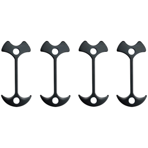 POWERTECH πασαλάκια σκηνής για ξύλινο δάπεδο TOOL-0071, μαύρο, 4τμχ